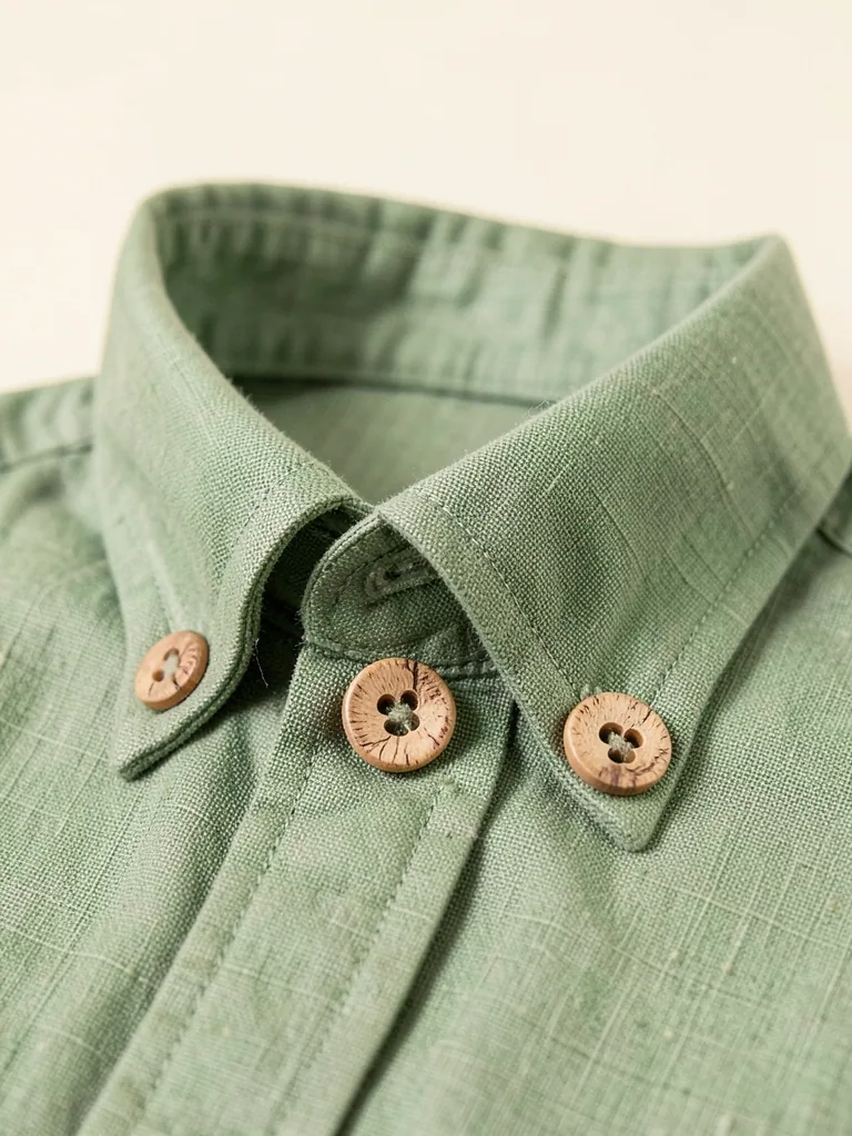 Kemeja Linen Sage Pasangan 2