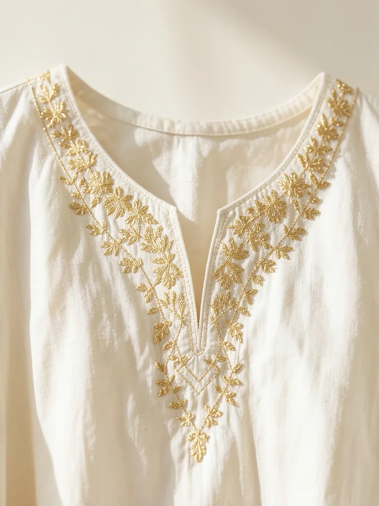 Set Raya Kurta & Gamis Ivory 2